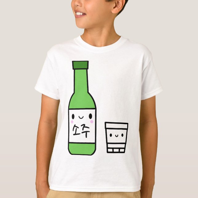 Camiseta Coreano I Love Soju Kawaii Estética (Anverso)