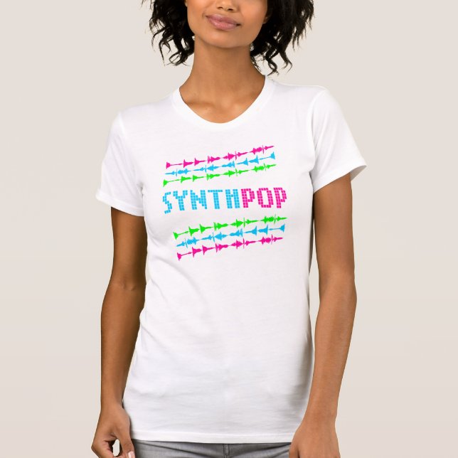 Camiseta Corey Tiger 80 Retro Neon Synth Pop Waves (Anverso)
