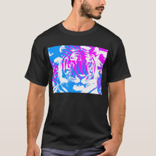 Camiseta Corey Tiger 80s Arte Óptico Vintage