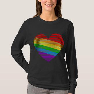 Camiseta Corey Tiger 80s Rainbow Stripe Heart