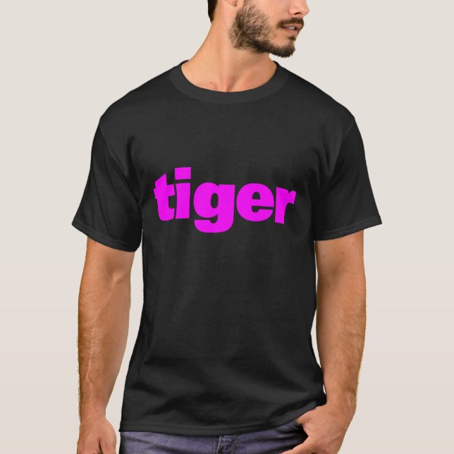 Camiseta COREY TIGER 80's TIGRE ROSA SIMPLE (Anverso)