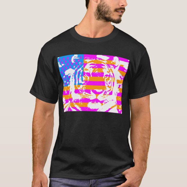 Camiseta COREY TIGER 80's USA TIGER FACE (Anverso)