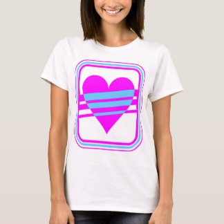 Camiseta Corey Tiger 80s Vintage Corazón y Rayas