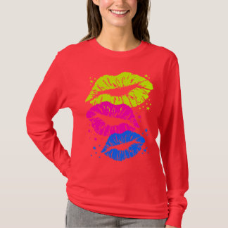 Camiseta Corey Tiger 80s Vintage Labios y Estrellas Besos