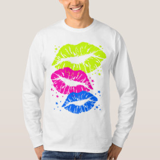 Camiseta Corey Tiger 80s Vintage Labios y Estrellas Besos