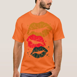 Camiseta Corey Tiger 80s Vintage Labios y Estrellas Besos