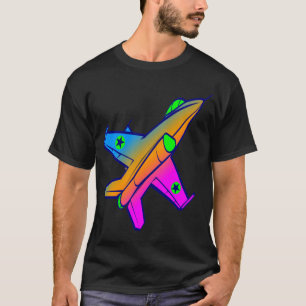 Camiseta Corey Tiger Avión de Combate a Retro Jet de los 80