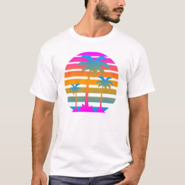 CAMISETA COREY TIGER RETRO SUNSET PALM ÁRBOLES