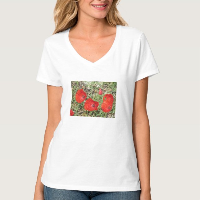 Camiseta Corfu Red Poppies (Anverso)