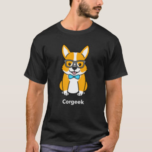 Camiseta Corgeek Corgi Con Gafas Y Un Vaso De Vapor