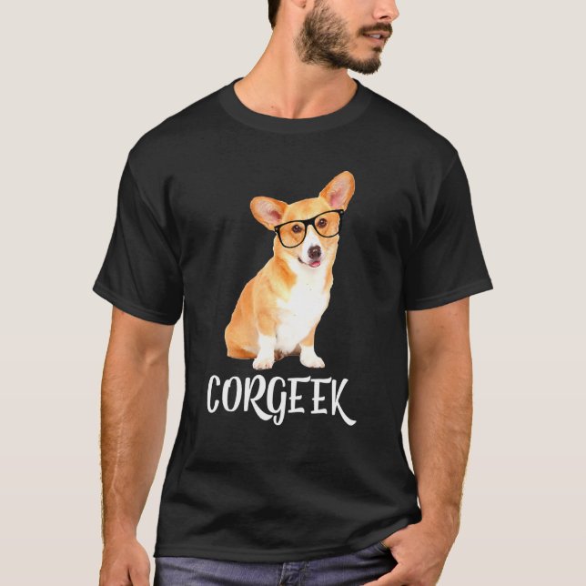 Camiseta Corgeek Corgi Perro Geek (Anverso)