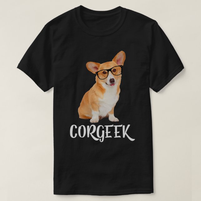Camiseta Corgeek Tdivertido Corgi Perro Lover Geek-218 (Diseño del anverso)