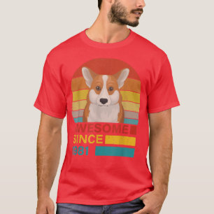 Camiseta Corgi 1981 Nacimiento Funny Corgi Retro Suns