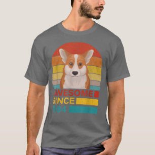 Camiseta Corgi 1984 Años Funny Corgi Retro Suns
