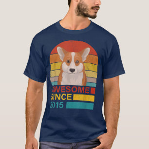 Camiseta Corgi 2015 Nacimiento Funny Vintage Corgi Retro Su