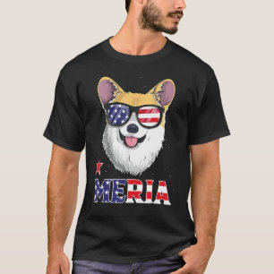 Camiseta Corgi 4 de julio Merica Hombres Mujeres USA Americ