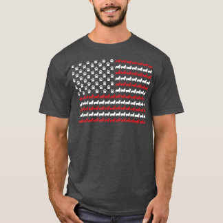Camiseta Corgi 4 de julio Perro Paw imprime la bandera esta