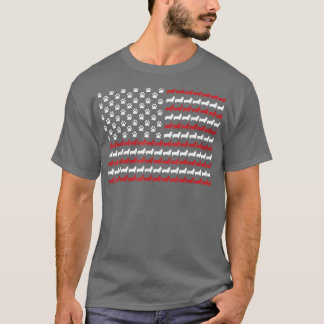 Camiseta Corgi 4 de julio Perro Paw imprime la bandera esta