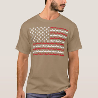 Camiseta Corgi 4 De Julio Perro Paw Imprimir Bandera Americ