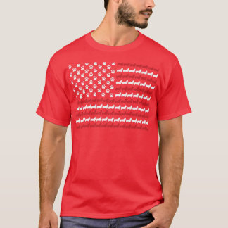 Camiseta Corgi 4 De Julio Perro Paw Imprimir Bandera Americ
