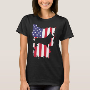 Camiseta Corgi 4th Of July Patriotic Usa Flag