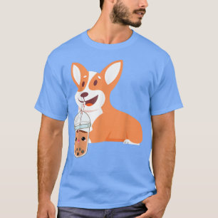 Camiseta Corgi Adorable galés bebe té de burbuja