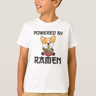 Camiseta Corgi Alimentado Por Perros De Noodle Ramen Cute K