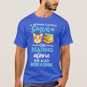 Camiseta Corgi amante lectura y perros Mujeres propietarias