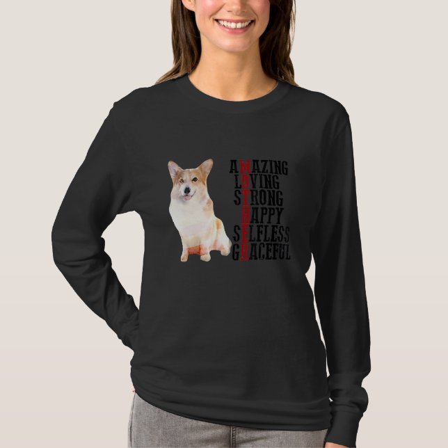 Camiseta Corgi Amazing Love Strong Happy Selfless Gracefu (Anverso)