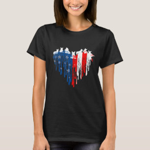 Camiseta Corgi American Heart Flag Perro 4 De Julio