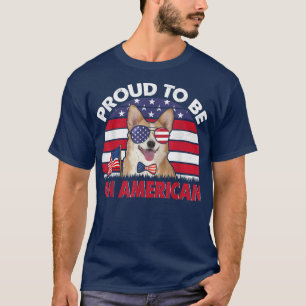 Camiseta Corgi American Orud Funny Bandera Estadounidense P