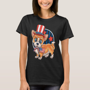 Camiseta Corgi Americano Merica 4 de Julio Niños Niñas 