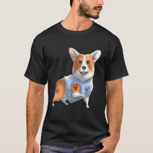 Camiseta Corgi amo a mamá tatuaje perro día de las madres