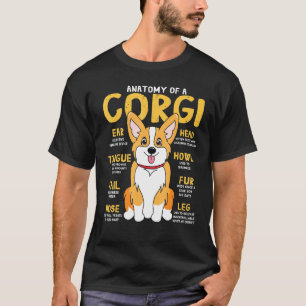 Camiseta Corgi Anatomy Dog Mom Dad Cute