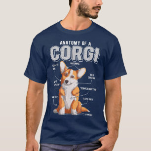 Camiseta Corgi Anatomy Funny Dog