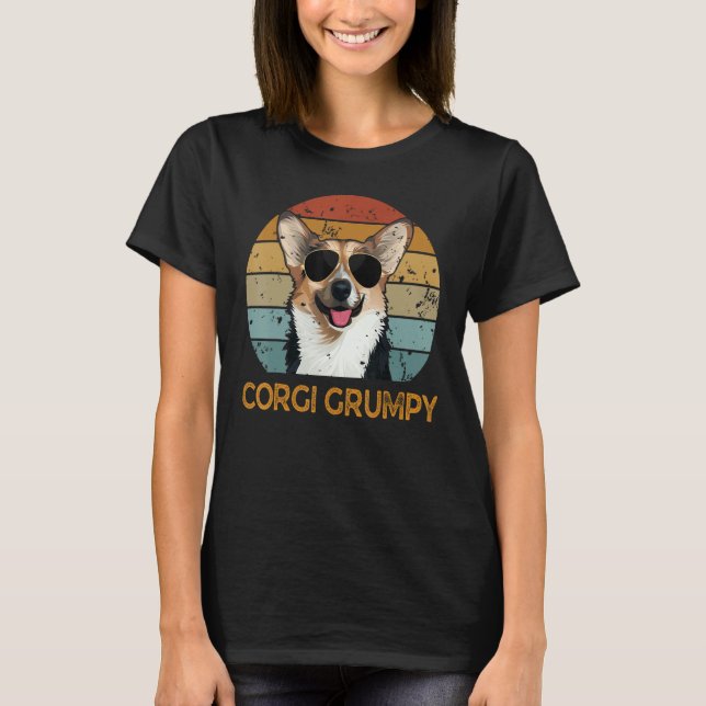 Camiseta Corgi Antiguo Grumpy  Dueño de Mascota Perro Lindo (Anverso)