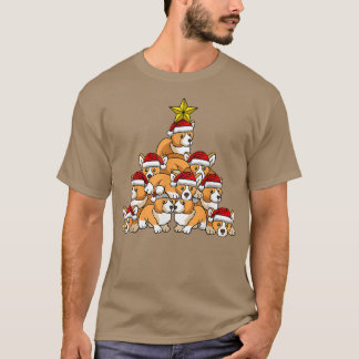 Camiseta Corgi Árbol de Navidad Cute Animales de Árbol de N