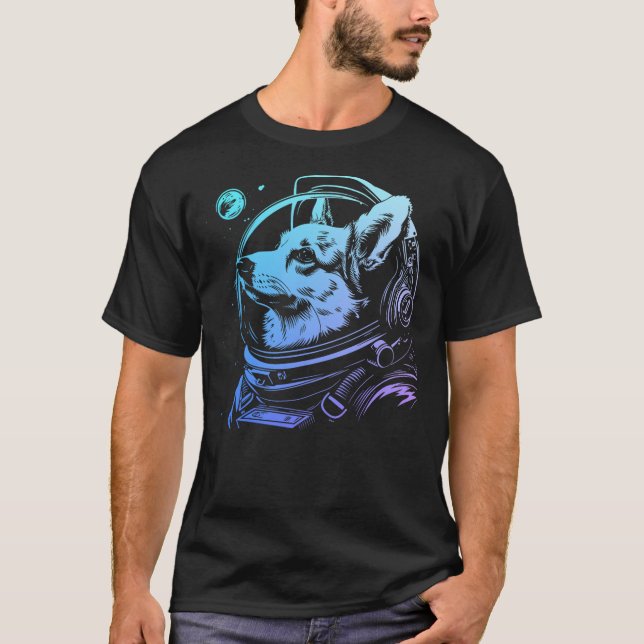 Camiseta Corgi Astronaut Funny Cute Dog Space Suit (Anverso)