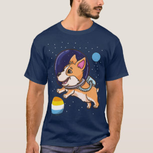 Camiseta Corgi Astronauta Aroace Pride T-Shirt Premium