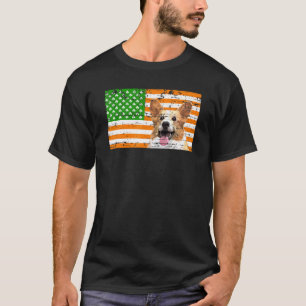 Camiseta Corgi Bandera irlandesa americana Día de San Patri