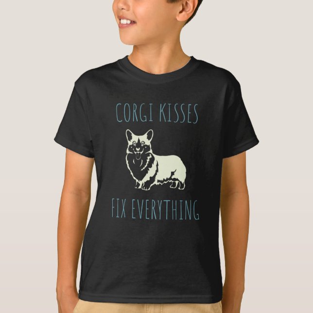 Camiseta Corgi besa arregla todo - Divertido amante del per (Anverso)