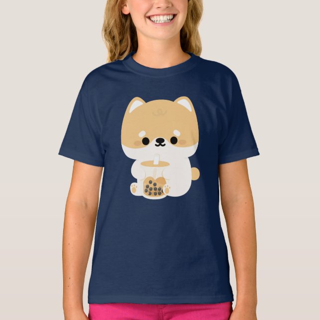 Camiseta Corgi Boba Tea (Anverso)