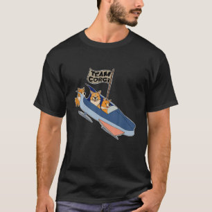 Camiseta Corgi Bobsled Team Bob Sled Nieve de invierno Bobs