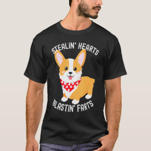 Camiseta Corgi Breakin Hearts Blastin Farts Día de San Vale