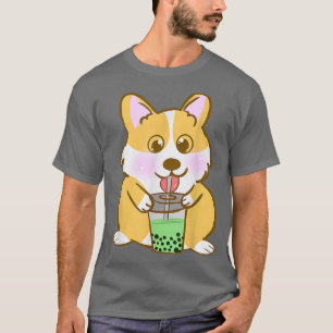 Camiseta Corgi Bubble Tea Kawaii Corga Dog