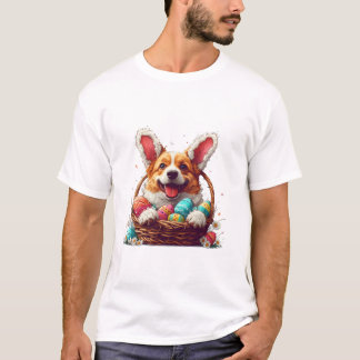Camiseta Corgi Bunny Ears Easter Day