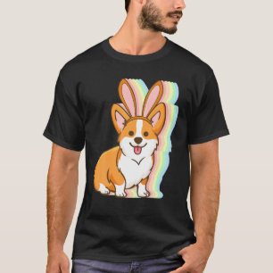Camiseta Corgi Bunny Ears Easter Day Cute Perro Perro Cacho