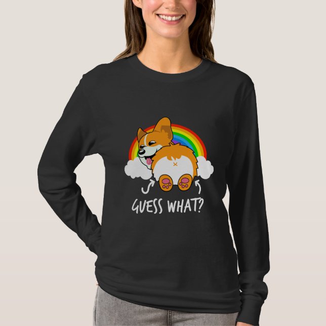 Camiseta Corgi Butt adivina qué gracioso (Anverso)