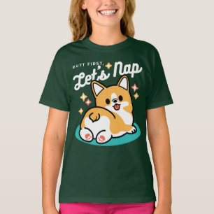 Camiseta Corgi Butt y Nap Vibes - Perro durmiente suave
