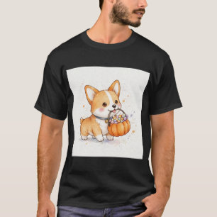 Camiseta Corgi cachorro truco o trato Halloween
